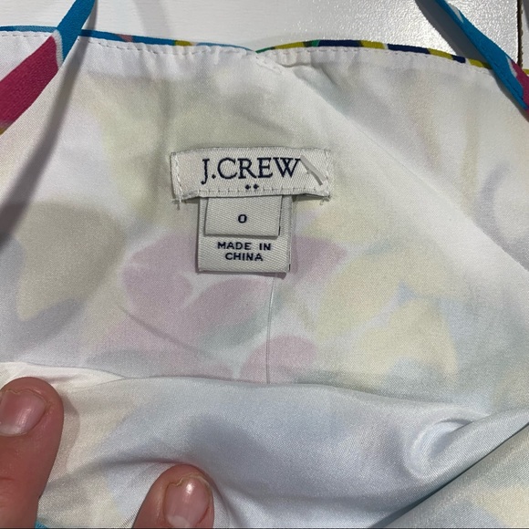 J. Crew Multi Colored Tropical Floral Ruffle Mini Woman’s Sun/Cami Dress 20 - Picture 11 of 14